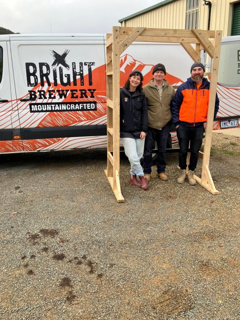 BUMS arbour with the Bright Brewery team